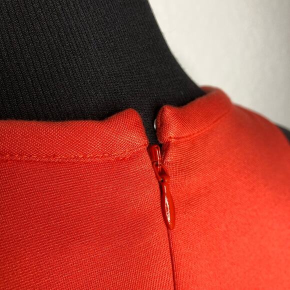 Trina Turk orange zipper hem sleeveless sheath dress - Picture 14 of 15